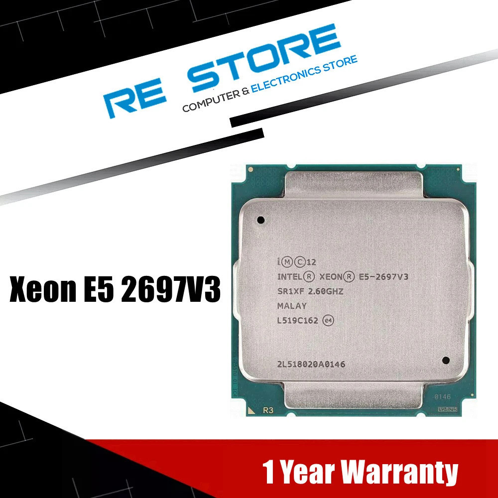 โปรเซสเซอร์intel xeon e5 2697v3 e5 2697 v3 14a2.60ghz 35mb 22nm lga 2011-3 tdp 145w cpu