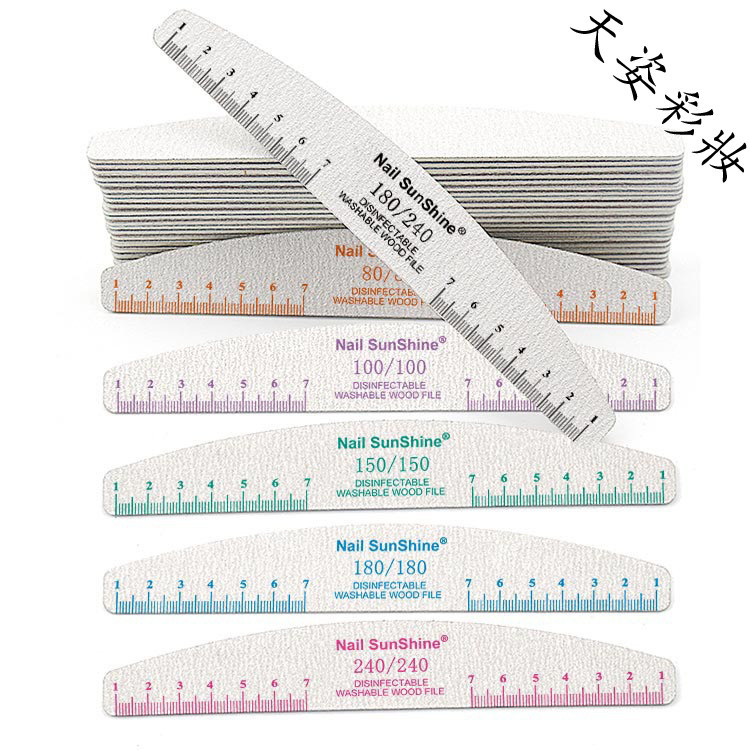 เล็บไม้บรรทัดแต่งเล็บพื้นผิวเล็บขัดขัดถูสีเทากระดาษทรายสีขาว Half-moon- ราคา ถูกที่สุด ดีลบีเคเค รูปภาพหลัก