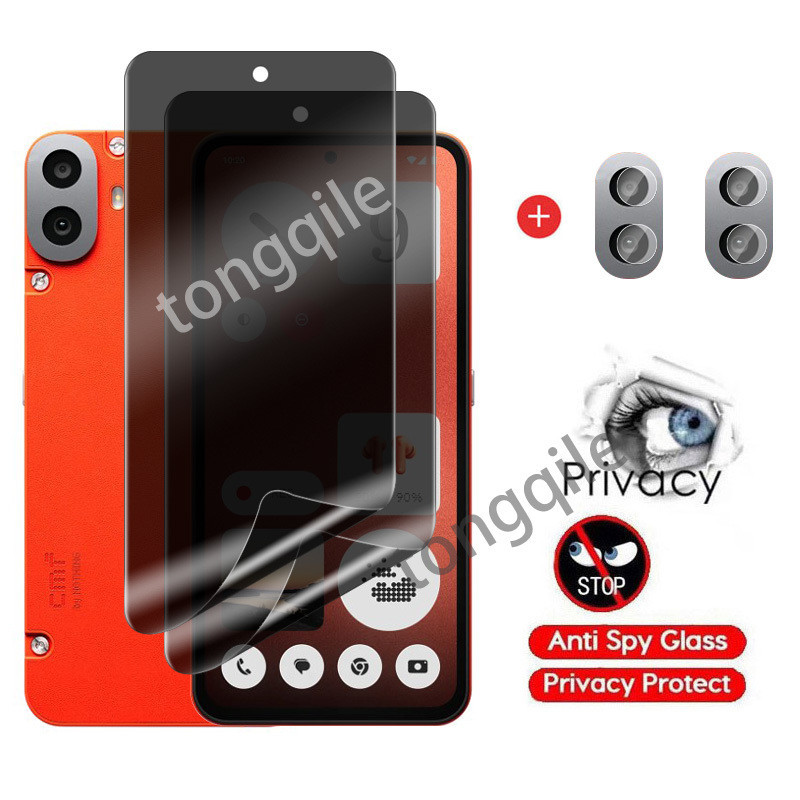 4 in 1 Privacy Screen Film สําหรับ Nothing CMF โทรศัพท์ 1 CMFPhone CMFPhone1 5G 2024 คลุมทั้งหมด Anti-Spy หน้าจอไฮดรอลิกกล้องเลนส์ Protector Anti Peek Soft Private Hydrogel ฟิล์ม