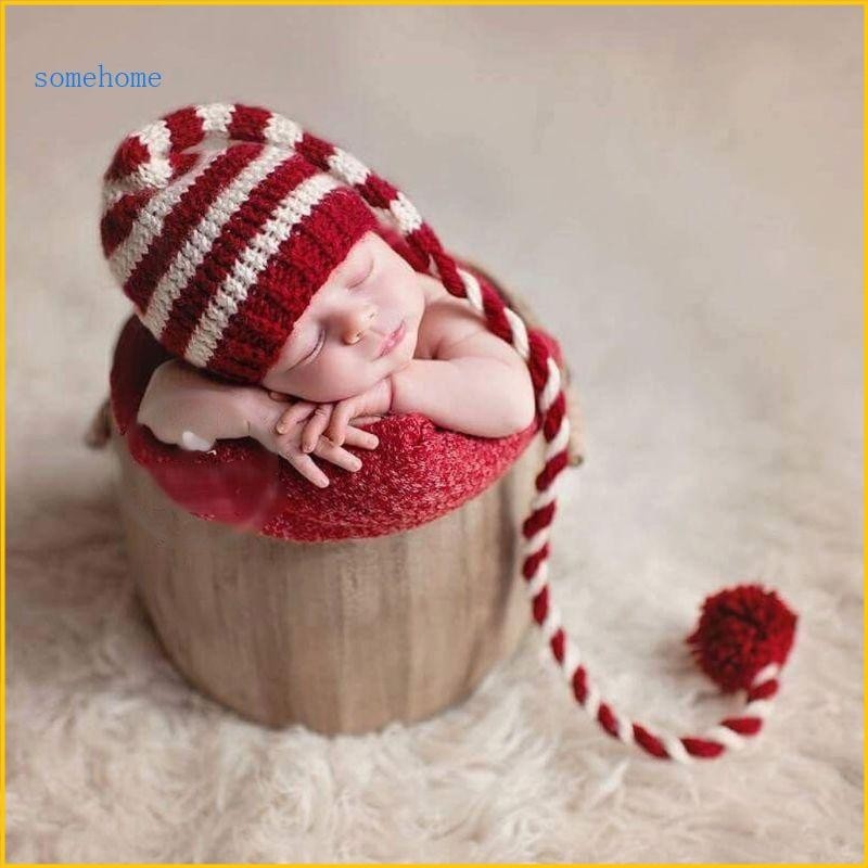 Some เด็ก Xmas Santa หมวก Headdress Party Favors DIY Handmade อุปกรณ์เสริม Red Festive