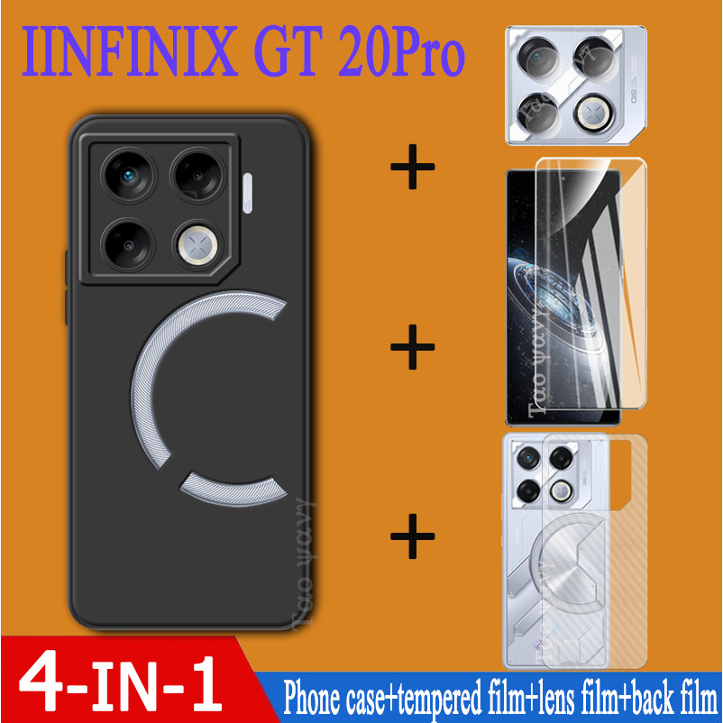 4in1 InfinixInfinix GT 20ProกรณีSpark Go 2024 Hot 40pro Hot 40 Spark 20 Pro GT 20 Pro 5GกรณีSpark 20