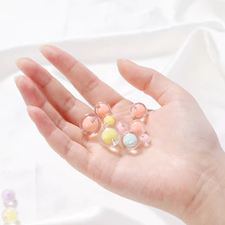 St.kunkka 8-15 มม.อะคริลิคผสมรอบลูกปัด 30-50 ชิ้นย้อมแกนลูกปัดสําหรับ DIY สร้อยข้อมือสร้อยคอทํา