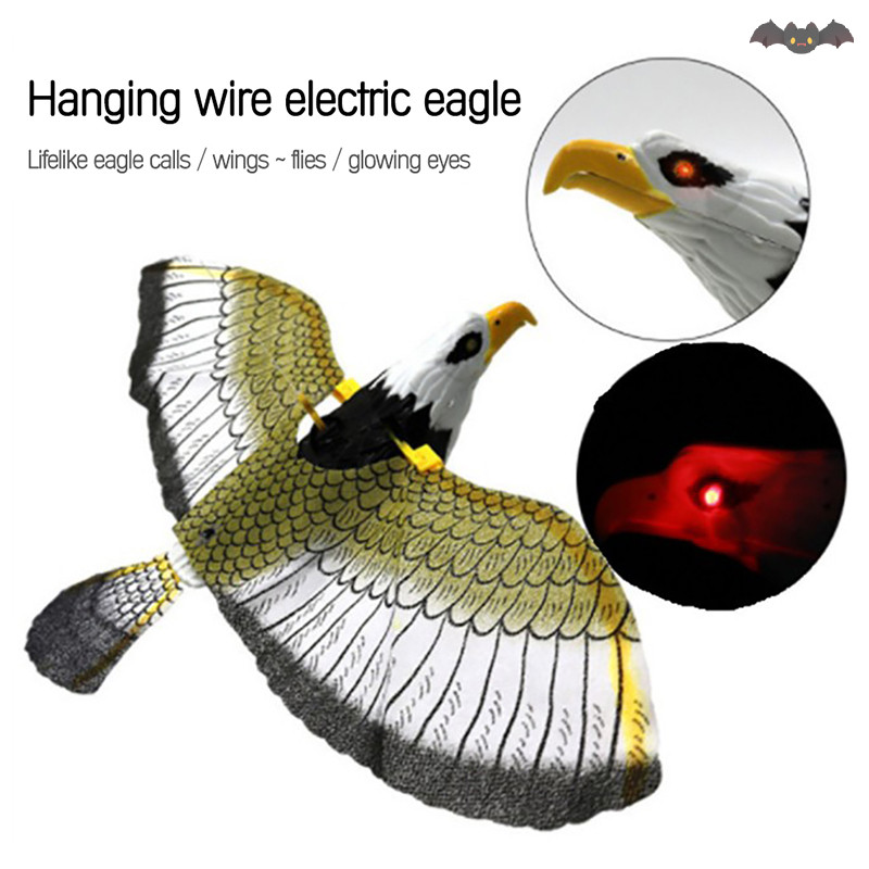 [PE] นกเรืองแสงแบบแขวน Eagle พร้อมดนตรี Flying Bird Scarer Flying Bird TH