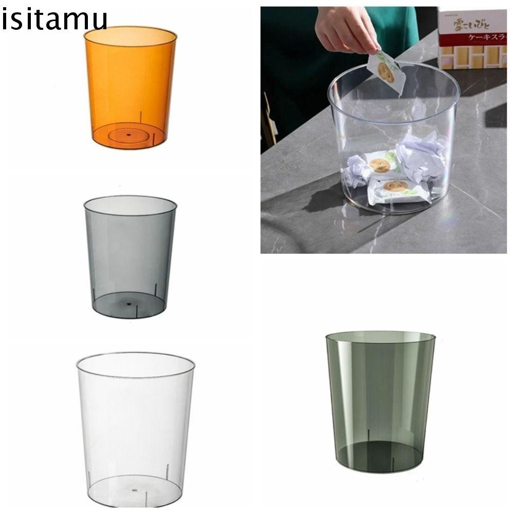 Isitaft ถังขยะโปร่งใส, PET Multi-functional Waste Bin, Organizer คอนเทนเนอร์หนา Shatter-Resistant Light คอนเทนเนอร์สํานักงาน