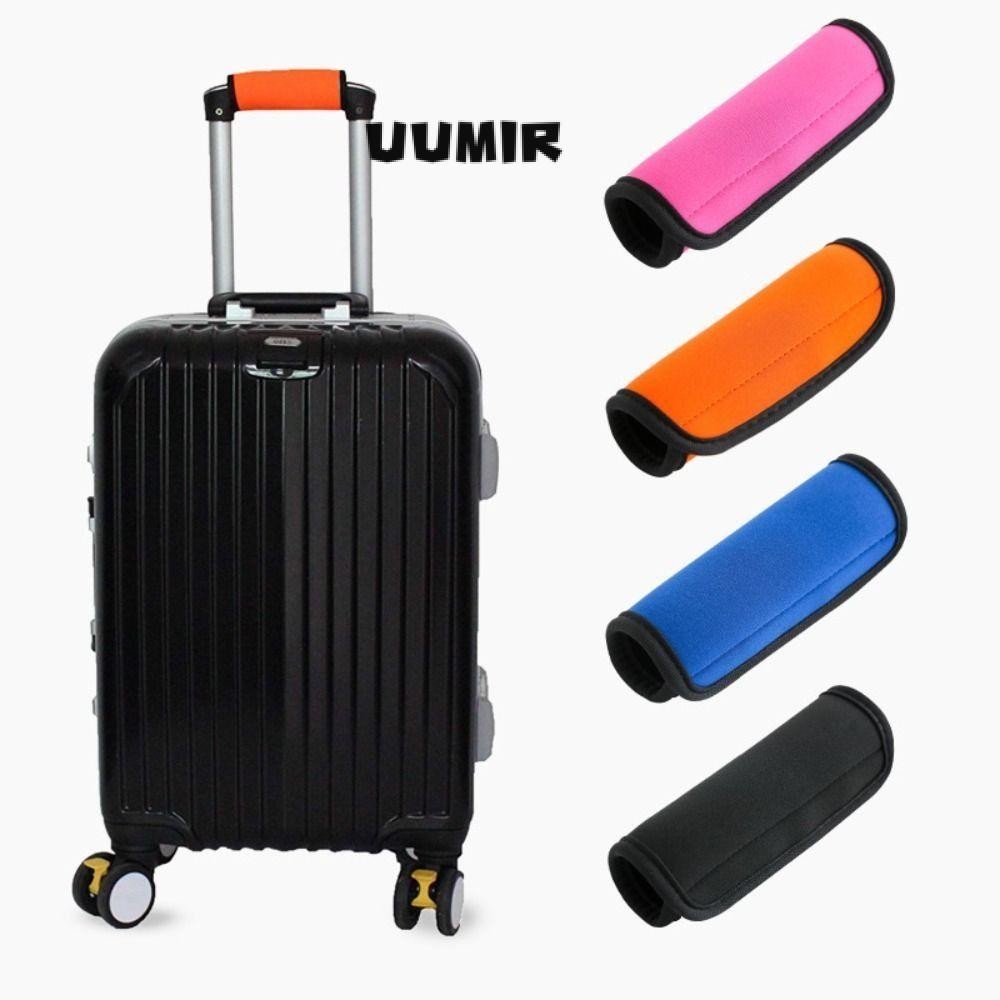 UUMIR ฝาครอบมือจับกระเป๋าเดินทาง, ผ้าพันจับกระเป๋าเดินทาง Neoprene แบบนุ่ม, ปลอกแขนจับสีทึบสบายรถเข็นเด็กฝาครอบป้องกัน Travel
