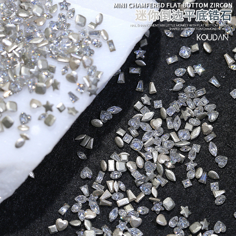 Nail Art สติ๊กเกอร์ตกแต่งเล็บ Rhinestone แก้วคริสตัล Zircon Mix Horse Eye A5 50PCS KOUDAN