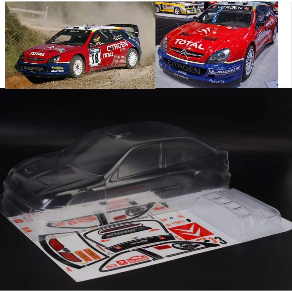 Tc074 1/10 แบนกีฬารถ Shell Citroen Xsara WRC Rally รถ 190 มม.Drift รถ Shell