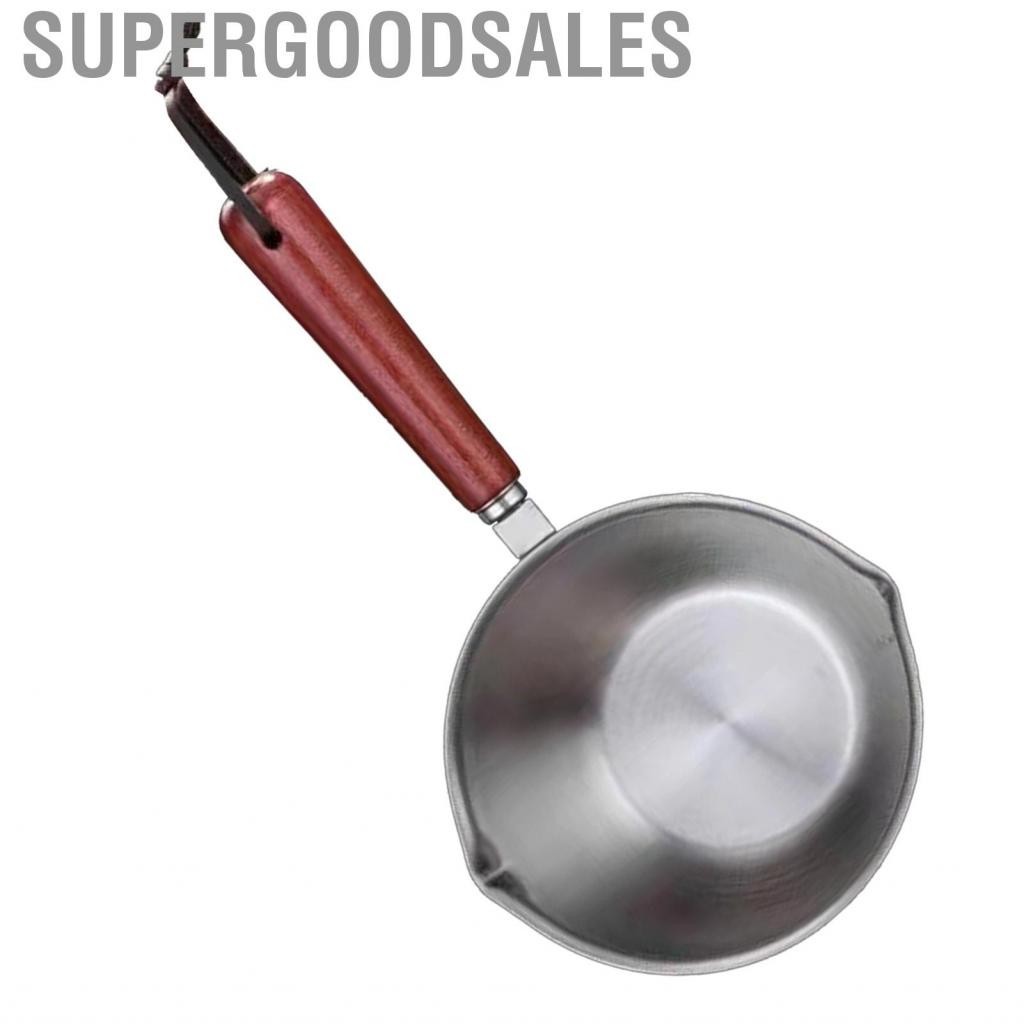Supergoodsales หม้ออุ่นนมขนาดเล็ก 304 สแตนเลส 200 มล. ด้ามจับกันลื่นกันสนิม