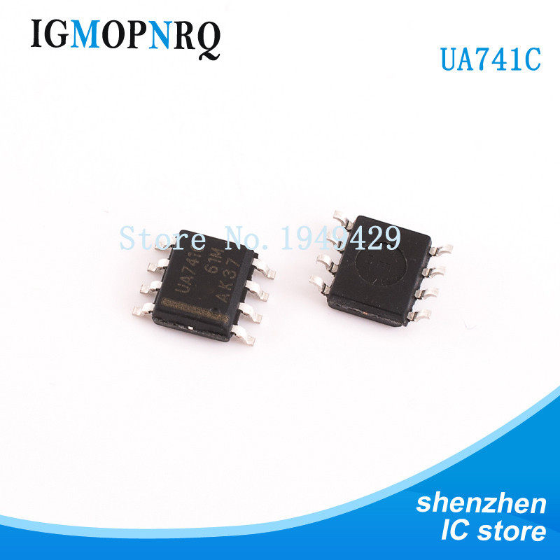 10pcs UA741CDT SOP8 UA741 741C เครื่องขยายเสียงปฏิบัติการ op amp Single General Purp ใหม่