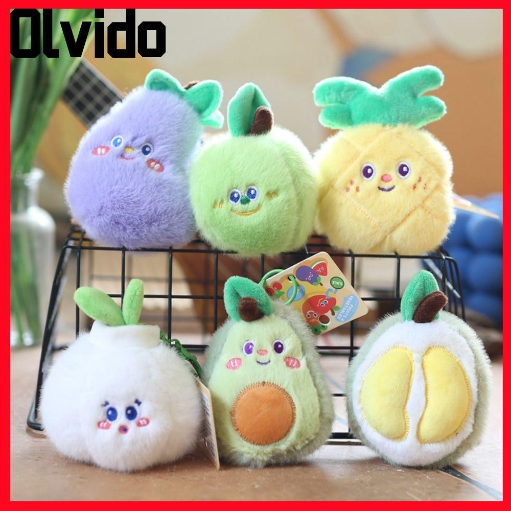 จี้การ์ตูน OLVIDO, พวงกุญแจตุ๊กตาผลไม้ผักนุ่ม, น่ารัก น่ารักตุ๊กตาตุ๊กตากระเป๋าตกแต่งของขวัญ