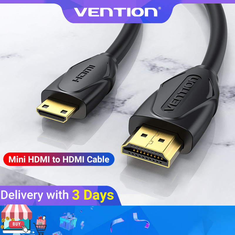 Vention Mini HDMI เป็น HDMI 2.0 สายเคเบิล ตัวผู้ เป็น ตัวผู้ 1080P HD 4K 3D HDMI สายเคเบิล อะแดปเตอร์