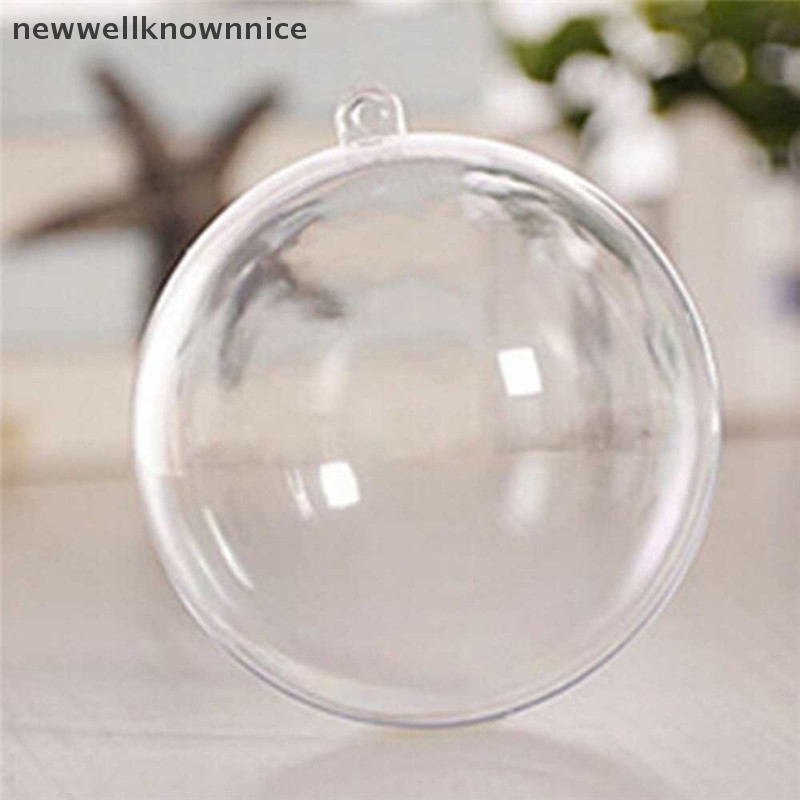 Newwellknownnice โปร่งใสเปิดพลาสติกตกแต่งคริสต์มาส Ball Bauble เครื่องประดับของขวัญกล่อง TH