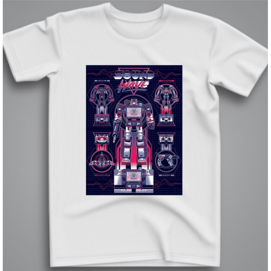 ใหม่ ROUNDคอลูกเรือNeck007 เสื้อยืดแขนสั้นลายหุ่นยนต์ Transformers -Cobra- Behance Transformers-4XL
