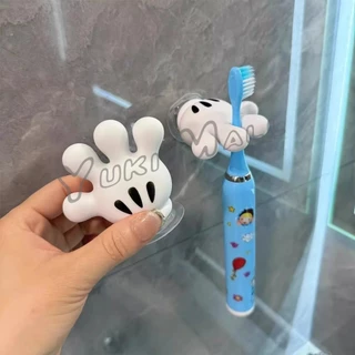 Yuki ตะขอแขวนแปรงสีฟัน รูปปาล์มการ์ตูน อุ้งมือ 3D ตะขอแขวนผนัง Toothbrush holder