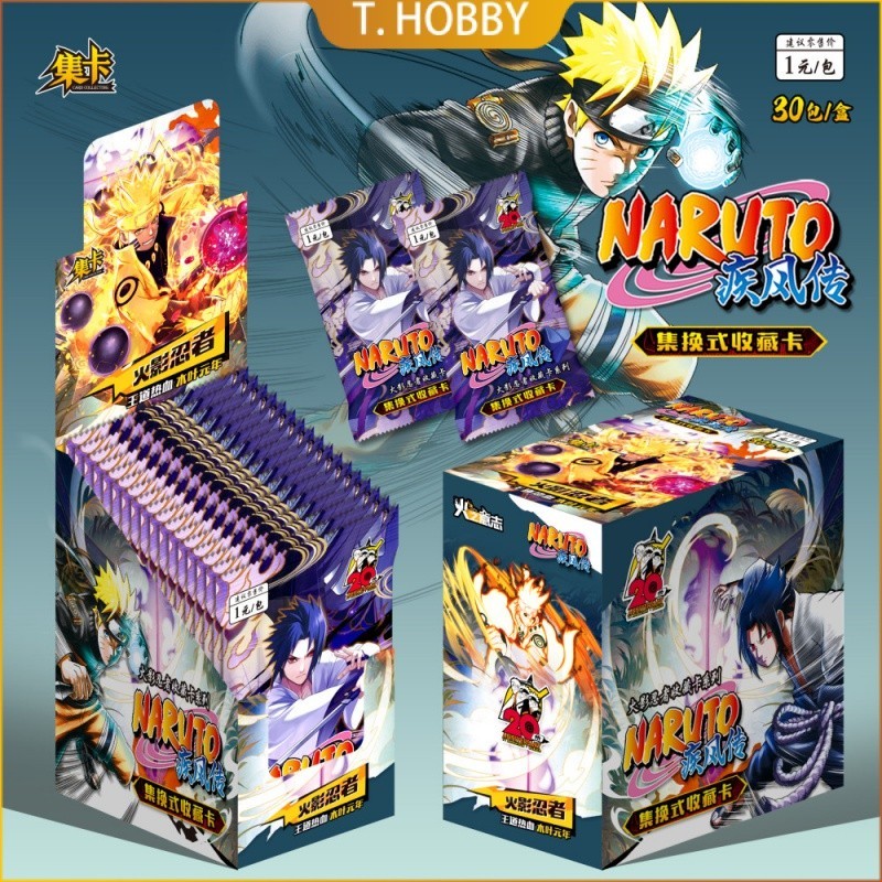 ใหม่นารูโตะการ์ดเลเซอร์แฟลชเต็มทั้งกล่องนารูโตะซาสึเกะอะนิเมะสินค้าคอลเลกชันการ์ดของเล่นเด็ก