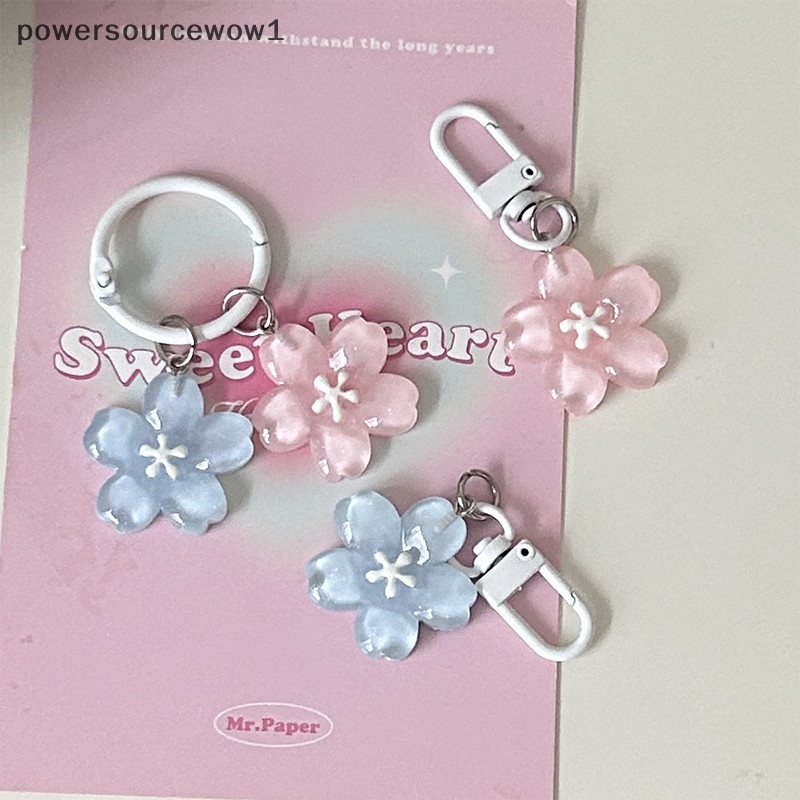 Wow Sweet Jelly สี Sakura พวงกุญแจจี้สร้างสรรค์น่ารักดอกไม้พวงกุญแจแฟชั่นน่ารักกระเป๋าเป้สะพายหลังแขวนเครื่องประดับคู่ของขวัญ TH