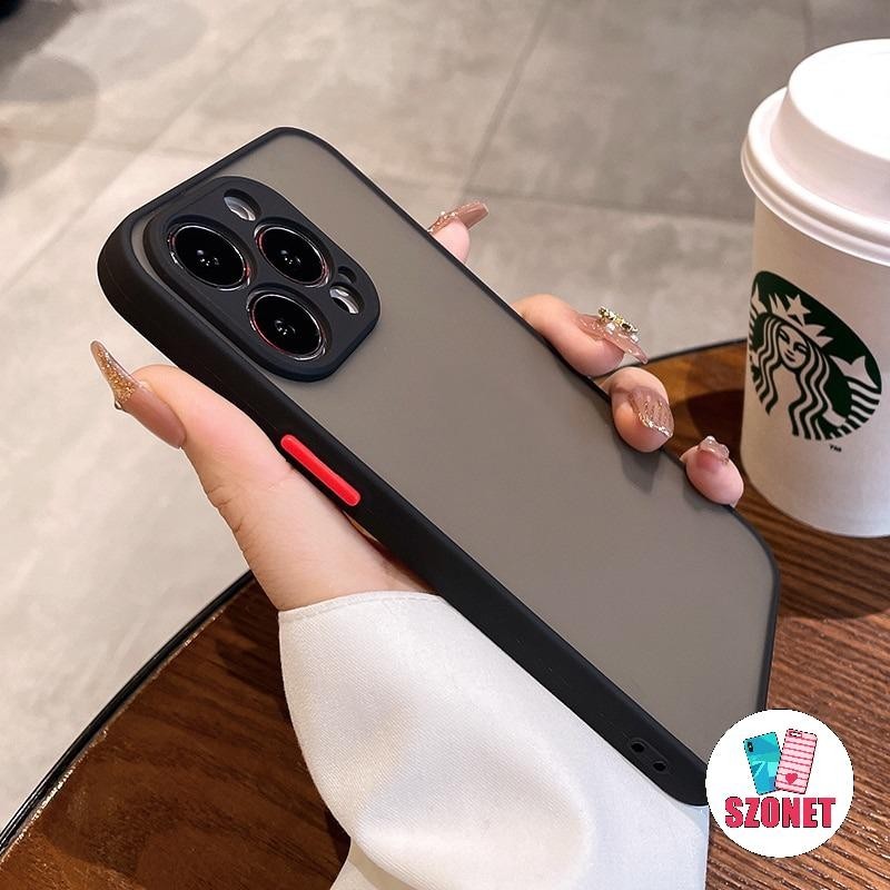Frostedโปร่งแสงเคสโทรศัพท์กันกระแทกสําหรับiphone 15 14 13 12 11 Pro Max 15 Plus XS XR X 8 7 6 6S Plus + SE 2020 Anti-fall Matte Frostedไม่มีลายนิ้วมือฝาครอบโทรศัพท์