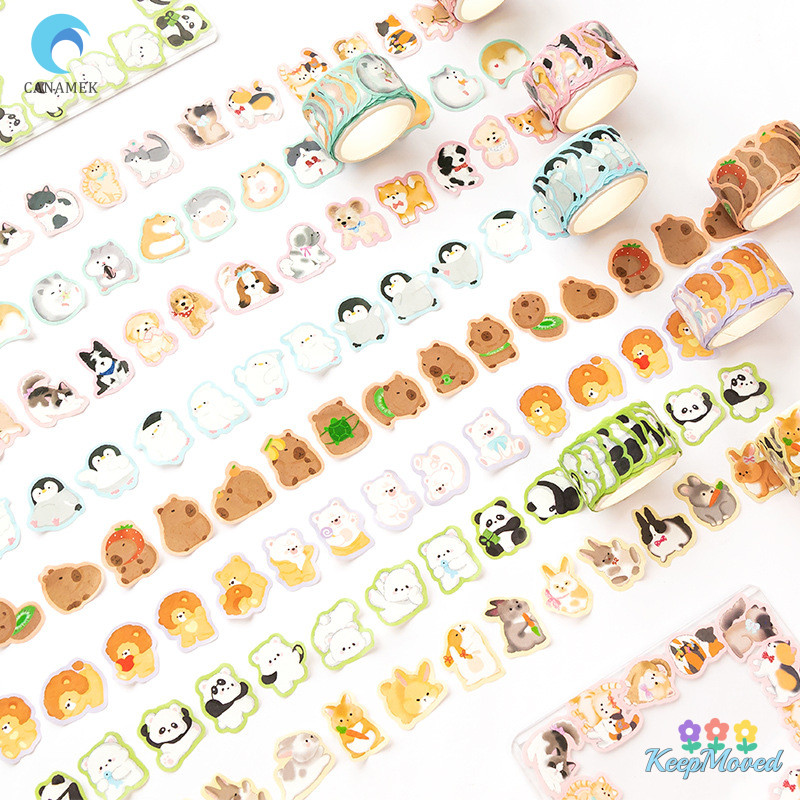 ผู้รักษาประตู 100แผ่นการ์ตูนกราฟฟิตีสัตว์เล็กตกแต่งเทปสร้างสรรค์บัญชีมือภาพตัดปะวัสดุสติกเกอร์ม้วนโรงเรียนเครื่องเขียนใหม่