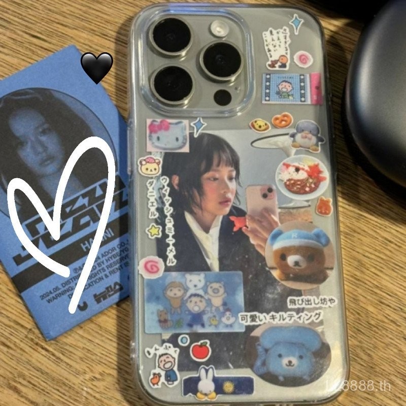 เคสมือถือสำหรับ iPhone สติกเกอร์ลายการ์ตูน15Promax/14/13/12นุ่ม XR/xsmax น่ารัก11pro/7/8PLUS เคสป้องกันแบบครอบทั้งหมด8buo