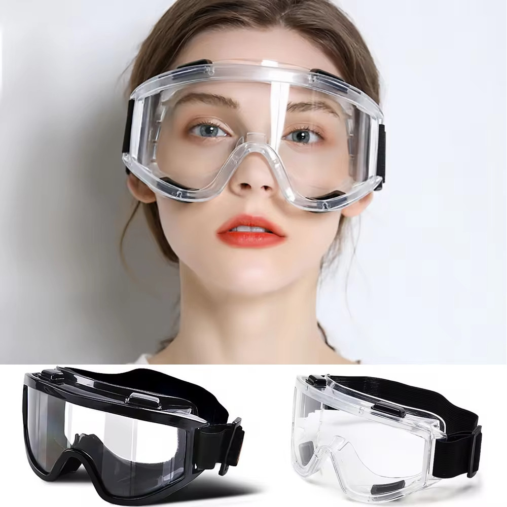 ความปลอดภัย Goggle Anti Splash ป้องกันฝุ่น Work Lab แว่นตาป้องกันดวงตาการวิจัยอุตสาหกรรมแว่นตานิรภัยเลนส์ใส
