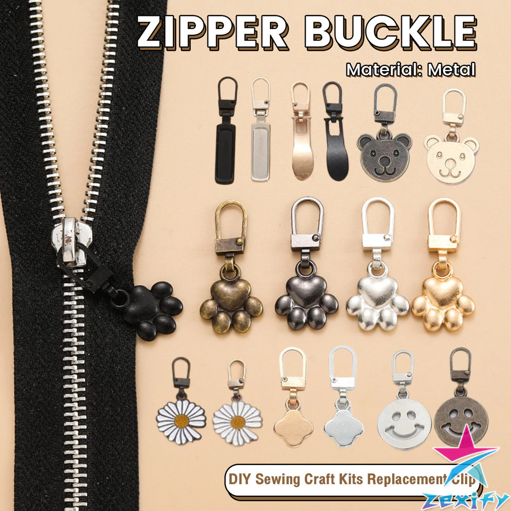 ZXF หัวซิปแบบถอดได้ หัวซิปกระเป๋า ทั่วไป แบบเปลี่ยน Metal Zipper Head