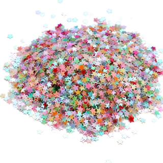 St. kunkka 3.5 มม.ดาวห้าแฉก AB เลื่อมที่มีสีสัน Macaron Magic สี Glitter ครีมกาวทําด้วยมือ DIY วัสดุแต่งเล็บอีพ็อกซี่ตกแต่ง