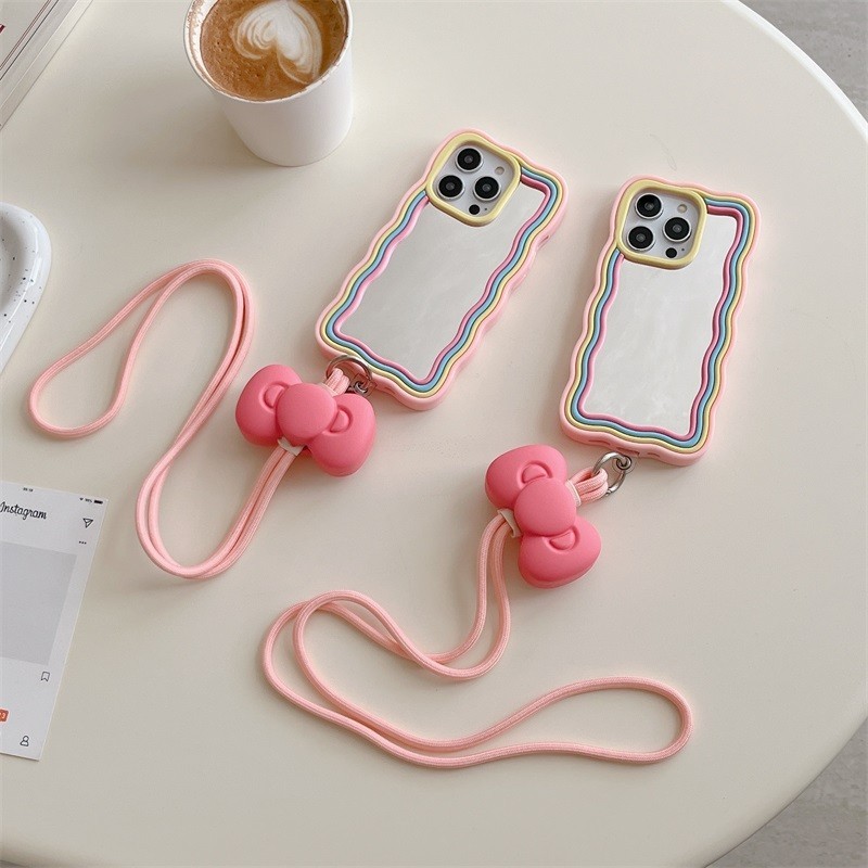 เหมาะสําหรับ Apple Iphone15 case13 13pro max 14 14pro max 15 15pro max เคสโทรศัพท์แฟชั่นกระจกสีรุ้งที่ไม่ซ้ํากันสร้างสรรค์ป้องกันเคสกันกระแทก