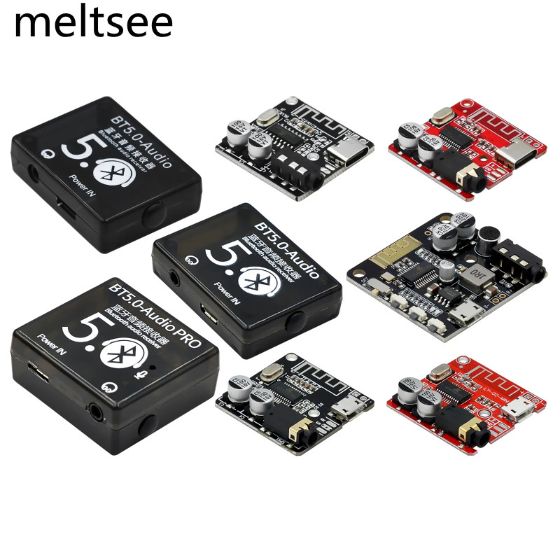 Vhm-314 บอร์ดรับสัญญาณบลูทูธบลูทูธ 5.0 4.1 MP3 Lossless ถอดรหัสไร้สายสเตอริโอโมดูลเพลง DIY Micro / Type-C USB 3.7V-5V