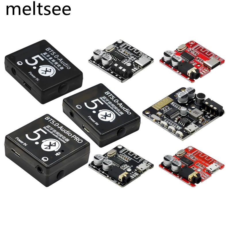 Vhm-314 บอร์ดรับสัญญาณบลูทูธบลูทูธ 5.0 4.1 MP3 Lossless ถอดรหัสไร้สายสเตอริโอโมดูลเพลง DIY Micro / Type-C USB 3.7V-5V