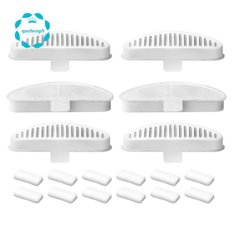 [quehenp9]6PCS ตัวกรองน้ําพุแมวสําหรับน้ําพุ Uahpet 67oz/2L น้ําพุแมวน้ําพุแมวอุปกรณ์ทดแทนตัวกรอง