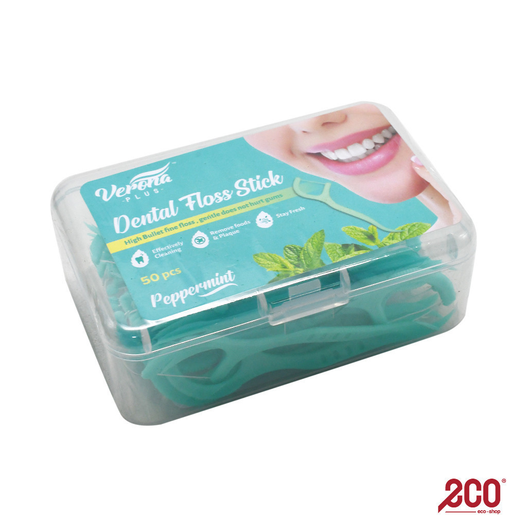 Verona Peppermint Floss Pick (50 ชิ้น/แพ็ค)