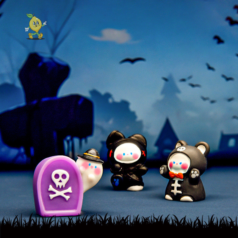 [mozh] เครื่องประดับฮาโลวีนการ์ตูนฟักทองผีหุ่นไมโครภูมิทัศน์ภายในรถตกแต่งเดสก์ท็อปที่บ้าน [TH] - รูปที่ 2