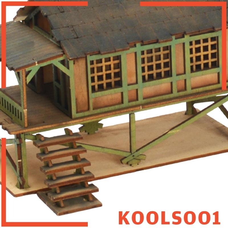 [Koolsoo1] บ้านชุดโมเดลไม้, บ้านโมเดลอาคาร 1/72 บ้านจิ๋ว, ชุดโมเดลบ้าน 1/72 เค้าโครงฉาก DIY, เค้าโครงทิวทัศน์ - รูปที่ 5