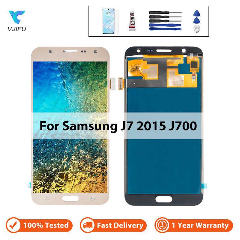 For Samsung J7 2015 J700 LCD Display J700F J700F/DS J700H/DS J700M J7 Touch Screen Replacement wit