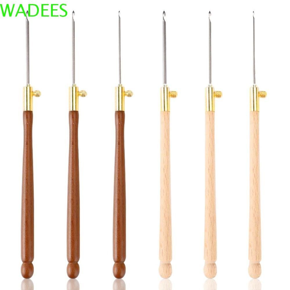 วดี เข็มโครเชต์หลายขนาด 3 ชิ้น ด้ายปักครอสติ ลูกปัด ด้ามไม้ เย็บปักถักร้อยฝรั่งเศษ