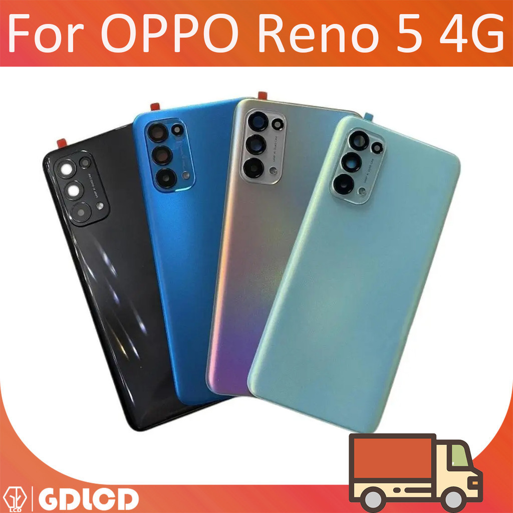 สําหรับ OPPO Reno 5 4G ฝาหลังแบตเตอรี่เคสประตูด้านหลังอะไหล่ซ่อม