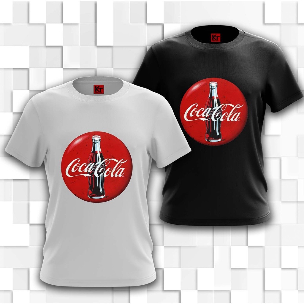 T Shirt Coca Cola เสื้อเชิ้ตผ้าฝ้ายเกรดสูงผู้ชายและผู้หญิงเสื้อแขนสั้น