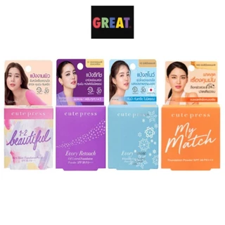 คิวเพรส แป้ง มินิ 5 กรัม อิเวอร์รี่ รีทัช / วันทูบิวตี้ฟูล / สโนว์ Cute press Evory Snow/Retouch/ 1-2 Beautiful/My Match
