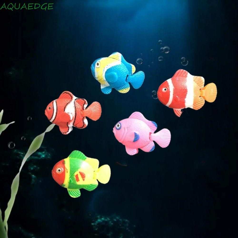 น้ํา 5 ชิ้น ตัวปลอมจําลองมหาสมุทร พลาสติก สีสุ่ม ตกแต่งตู้ปลา