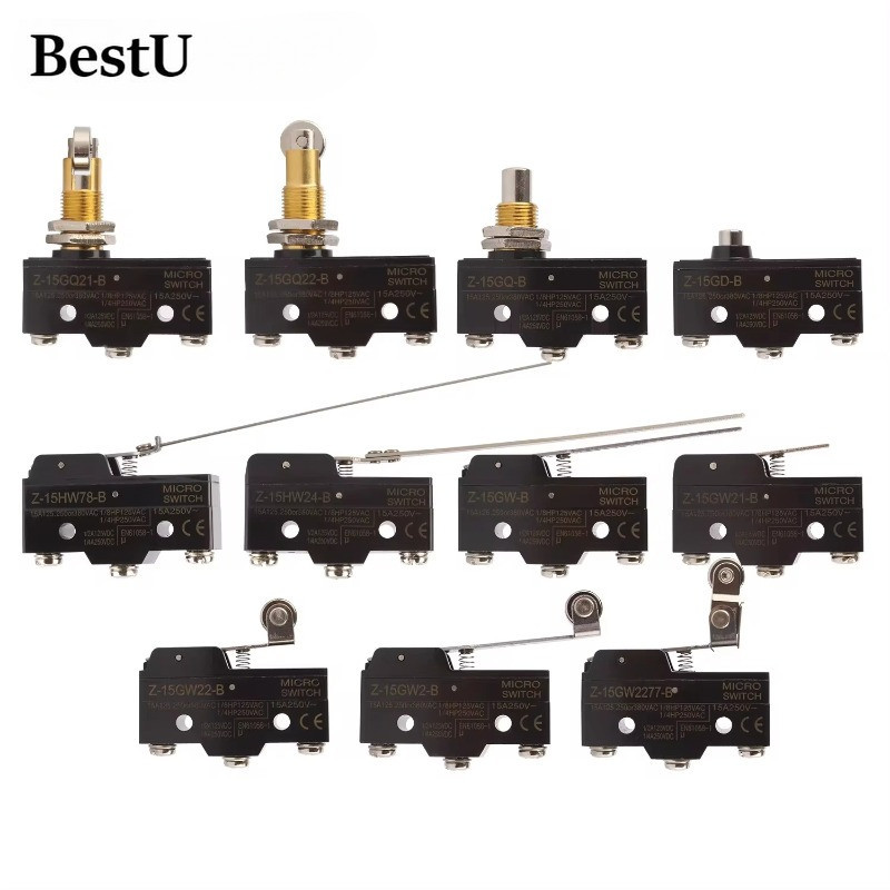 Z-15 Series Travel Switch ลิมิตสวิตช์ Microswitch Silver Contact Z-15GW22-B GW2-B GD-B GQ-B GQ22-B 7