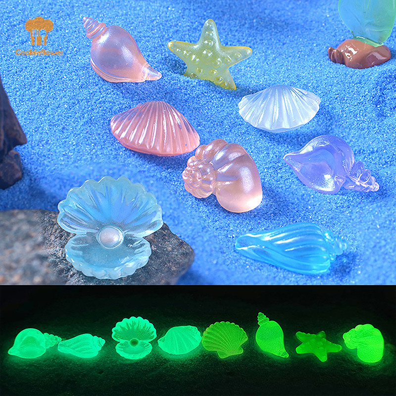 Ckfr Mini Shell Conchtree Micro Landscape Ornaments ภูมิทัศน์เรซิ่นหัตถกรรมปลาเครื่องประดับตกแต่ง Aquarium ใหม่