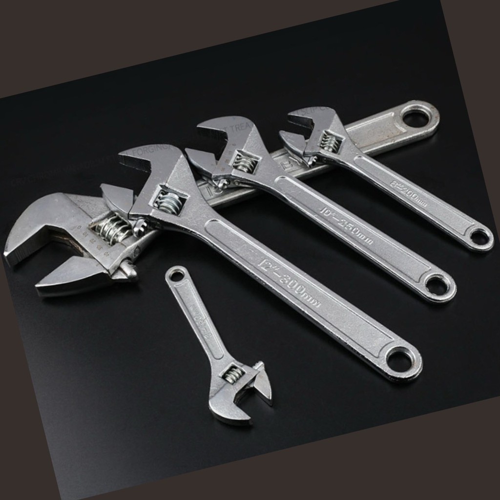 💕 ประแจ เลื่อน ประแจปากเลื่อน ขนาด 6 8 10 12 15 18 24 นิ้ว ปรับเลื่อนปากได้ ขันใต้อ่าง สายน้ำดี ท่อซิงค์ อุปกรณ์ช่าง 💕 - รูปที่ 6