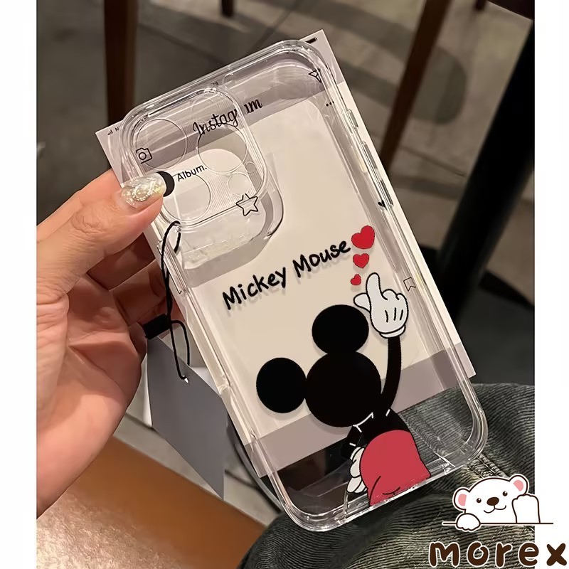มิกกี้โปร่งใสเคสสำหรับ Redmi 10 10C 9A 12 13C 9 9C A1 12C 9T Note 13 9 8 10 11 12 Pro Max Poco C65 C55 M3 X5 X6 หน้าปก