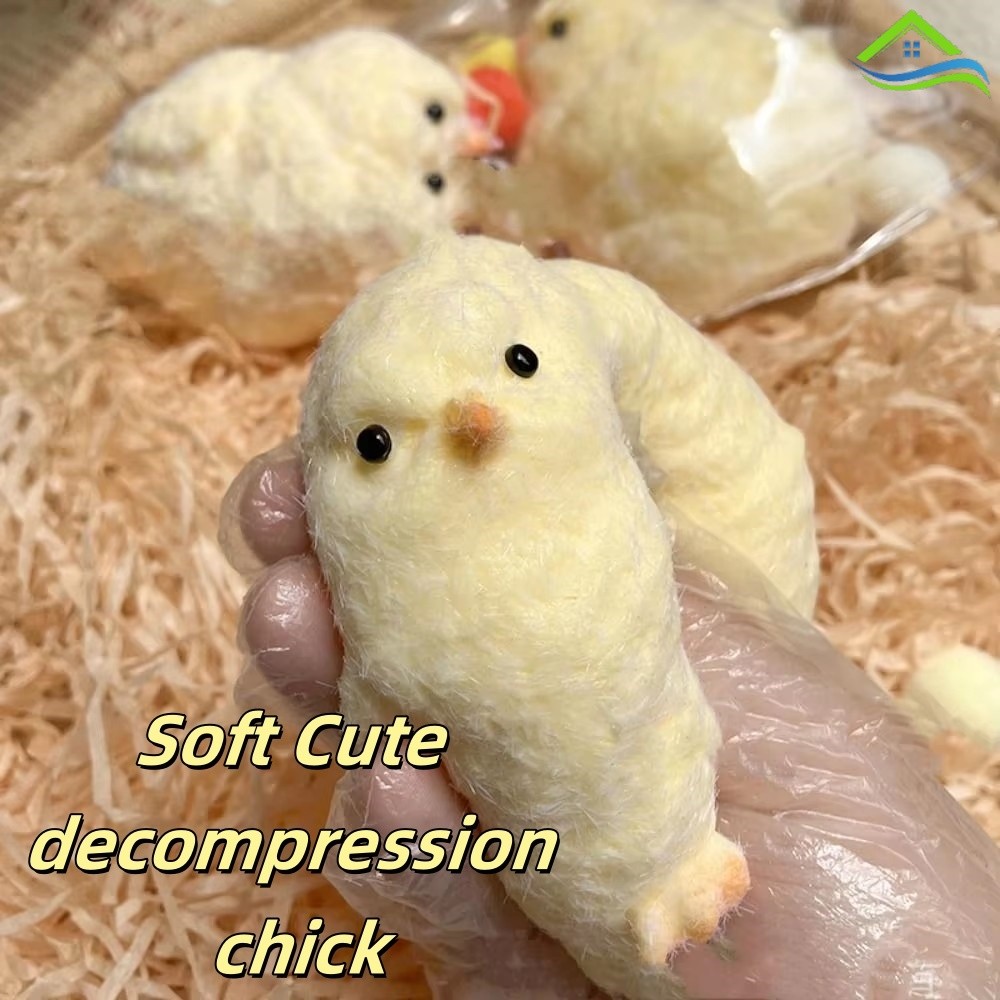 Kawaii Squishy ตุ๊กตาจําลองสีเหลืองไก่ Butter Bear บีบของเล่นหยิก-ซิลิโคน Chicks ผู้ใหญ่เด็กของขวัญว