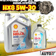 SHELL น้ำมันเครื่องดีเซล สังเคราะห์แท้ Helix HX8 5W-30 (6/7/8 ลิตร)