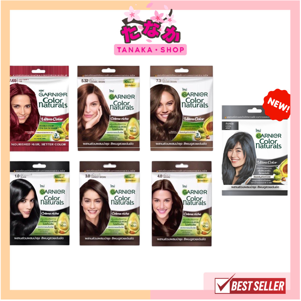 แท้/ถูกที่สุด/ไลฟ์ทุกวัน (1ซอง) GARNIER Color naturals การ์นิเย่ คัลเลอร์ แนทเชอรัลส์ ครีมย้อมผม