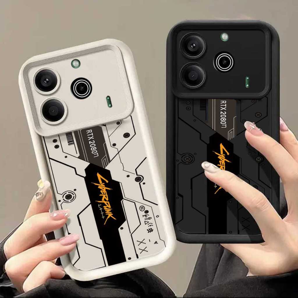 [สต๊อกพร้อม]สําหรับ Tecno Pova 6 NEO 5G case Tecno Pova 6 pro 5G Pova 5 pro 5G 5 4G เคสโทรศัพท์ป้องกันกล้องป้องกันการตกปกอ่อนรูปแบบ Cyberpunk