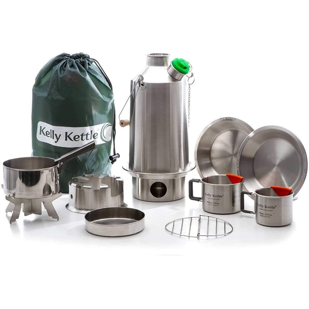 Kelly Kettle Ultimate Base Camp Kit – สแตนเลสขนาดใหญ่ 54 ออนซ์