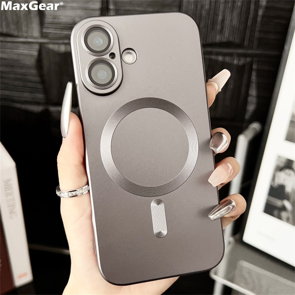 Luxury Metallic Matte Magnetic Case สําหรับ IPhone 16 15 14 Pro Max Plus 13 12 11 XR X XS 7 8 SE กันกระแทก – โปรปัง