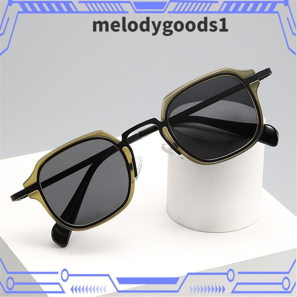 Melodygoods1 Punk Shades, Cool UV Protection แว่นตากันแดดโลหะ,แฟชั่น Hip-Hop Street ยิงแว่นตาสําหรับผู้หญิงและผู้ชาย